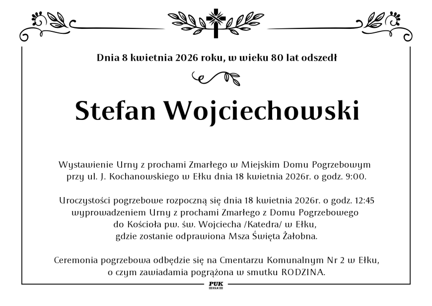Stefan Wojciechowski - nekrolog
